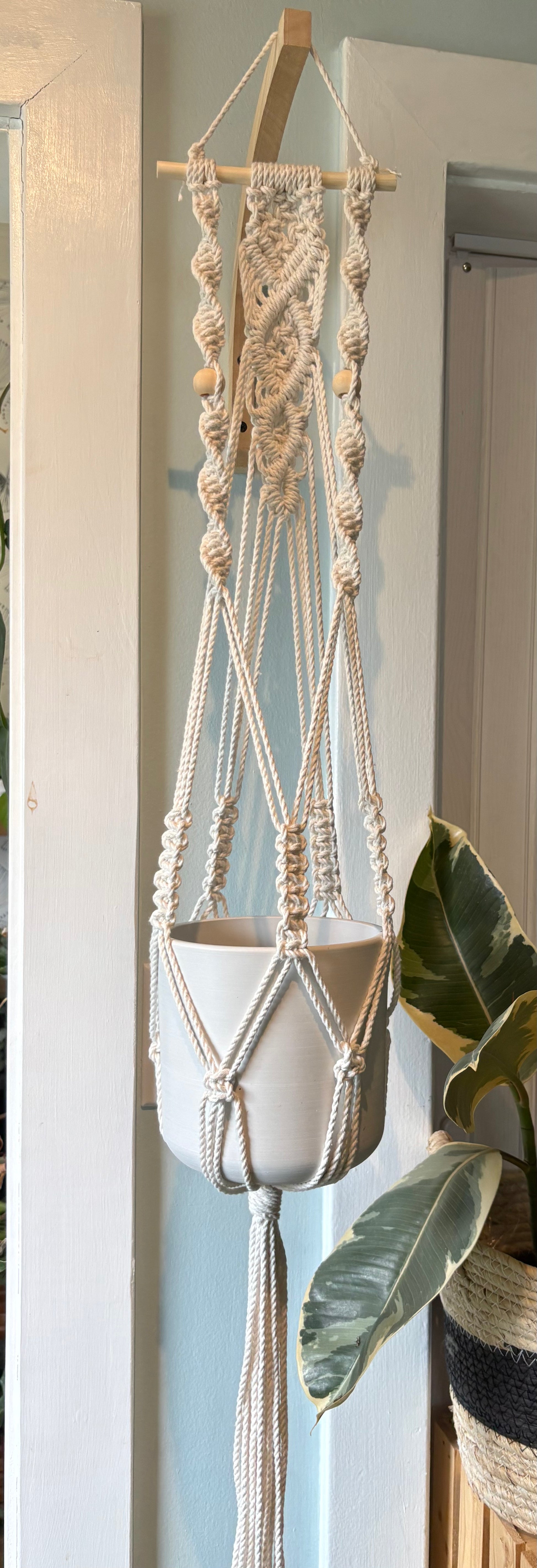 macrame plant hanger rope length Macramé plant hanger – Pousse-Pousses
