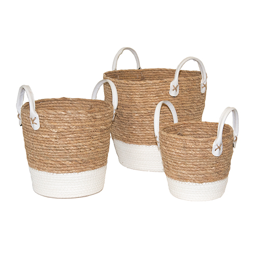 Seagrass basket with liner